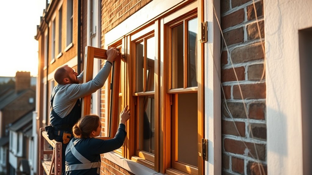 Wooden Window Installation Hackney