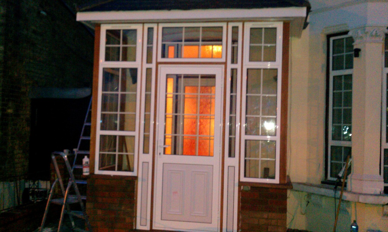 uPVC porch with Georgian bar glazing installed in Hackney